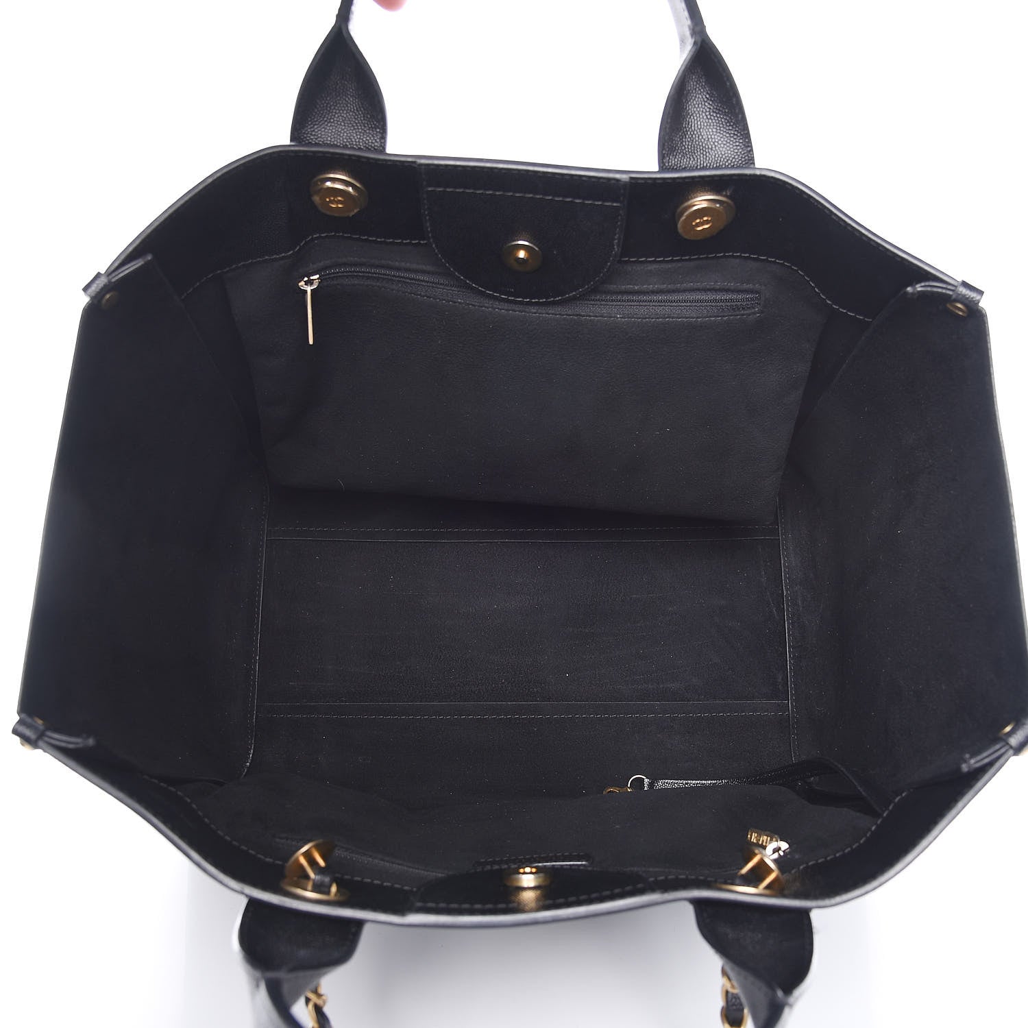 Chanel Caviar Medium Studded Deauville Tote Black 5 of 19