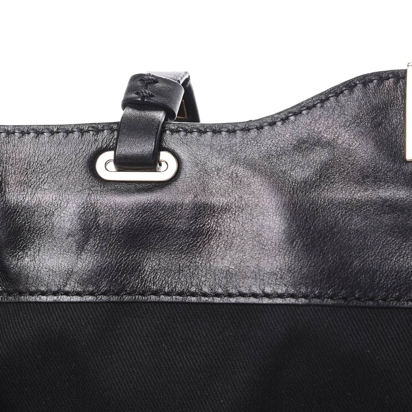 Vitello Medium Rockstud Tote Black