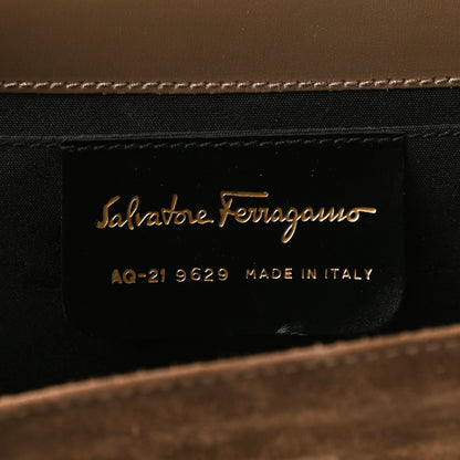 Salvatore Ferragamo Suede Gancini Chain Crossbody Brown 7 of 17