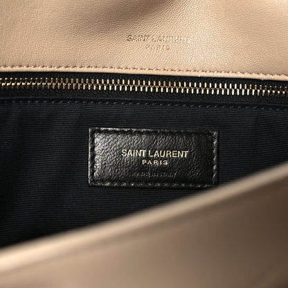 Saint Laurent Lambskin Matelasse Monogram Medium Niki Chain Satchel Dark Beige 5 of 11