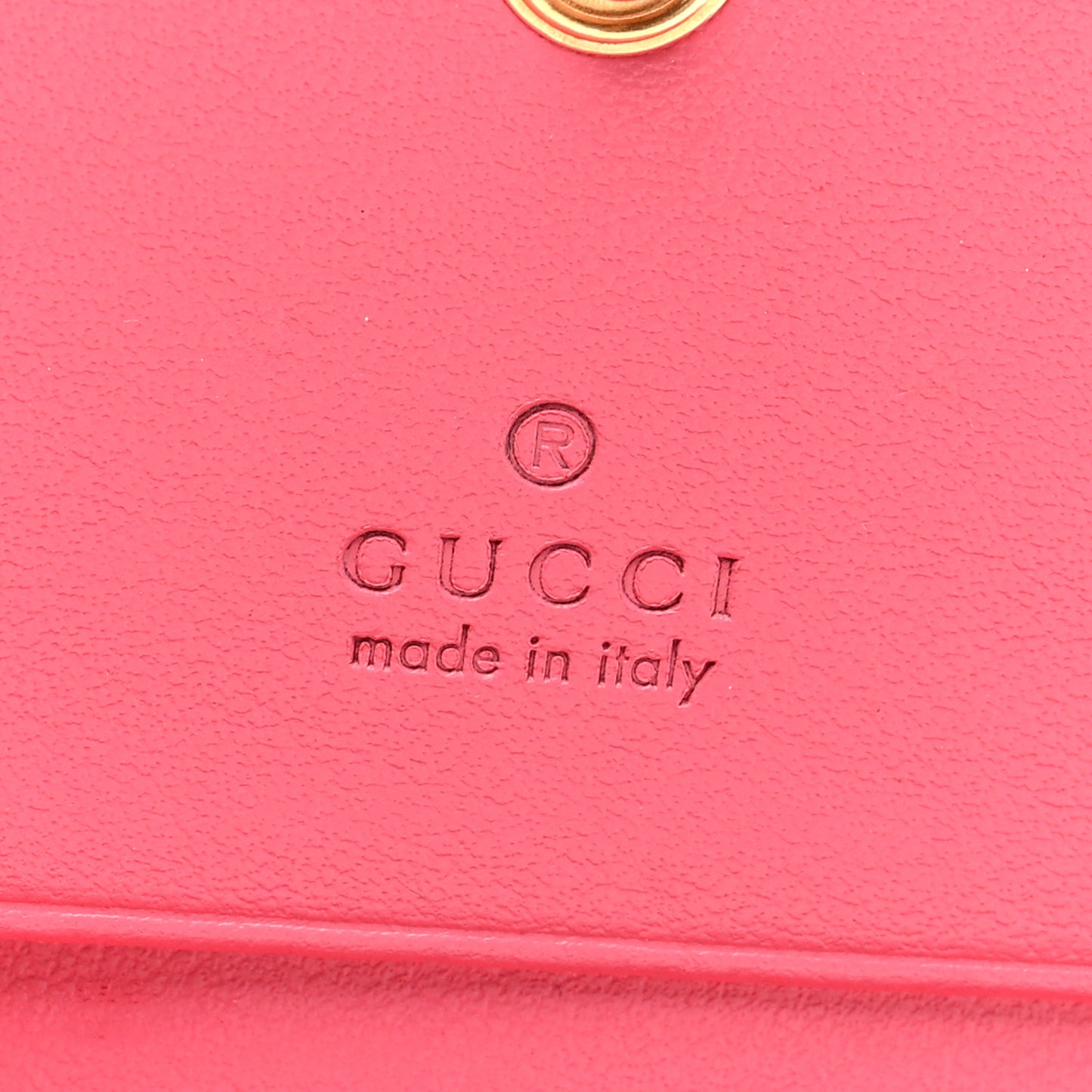Calfskin GG Matelasse Card Case Wallet Rhodamine Pink