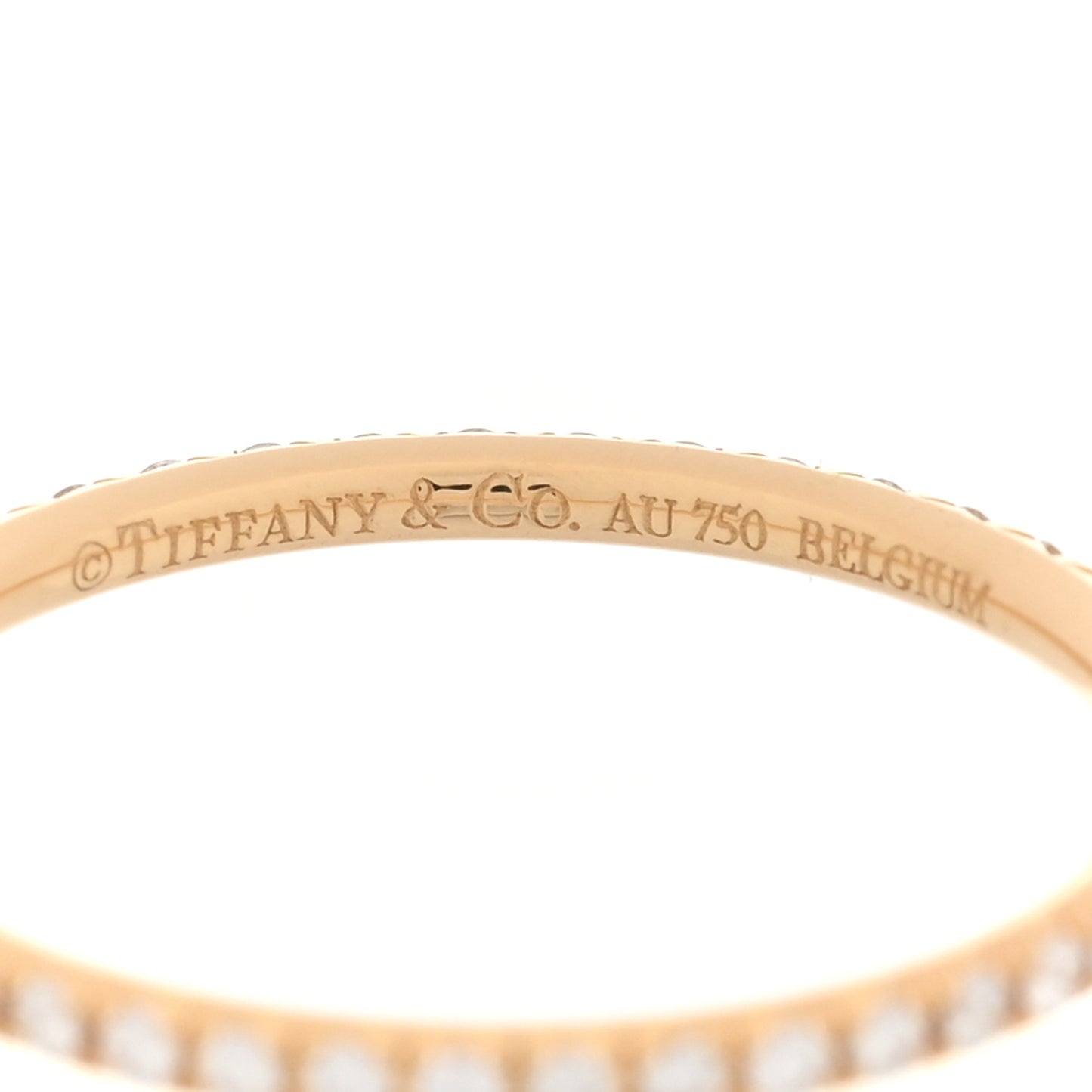 18K Yellow Gold Diamond Metro Band Ring 50 5.5