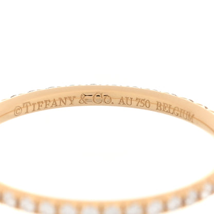 Tiffany 18K Yellow Gold Diamond Metro Band Ring 50 5.5 4 of 4