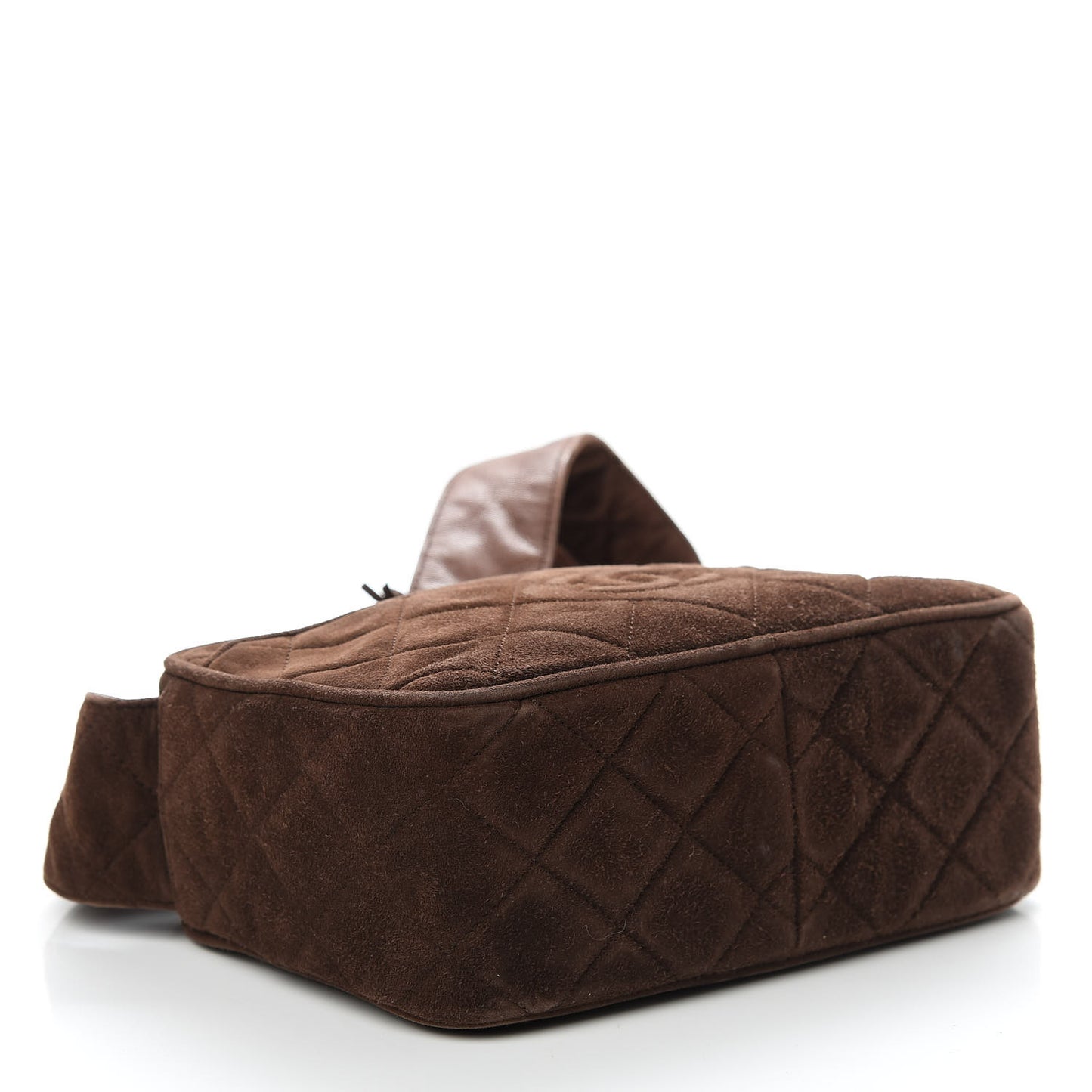 Suede Quilted Tassel CC Camera Case Brown