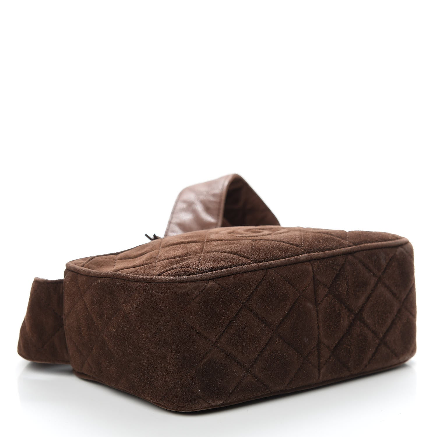 Chanel Suede Quilted Tassel CC Camera Case Brown 4 of 15