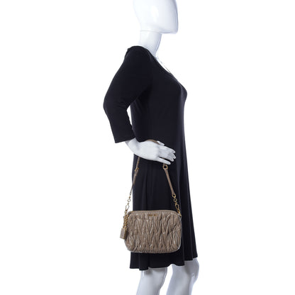 Miu Miu Nappa Lux Crossbody Deserto 2 of 8