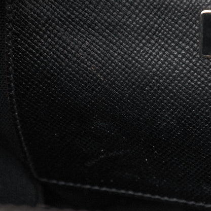 Prada Saffiano City Calfskin Bi-Color Tote Fuoco Black 8 of 20