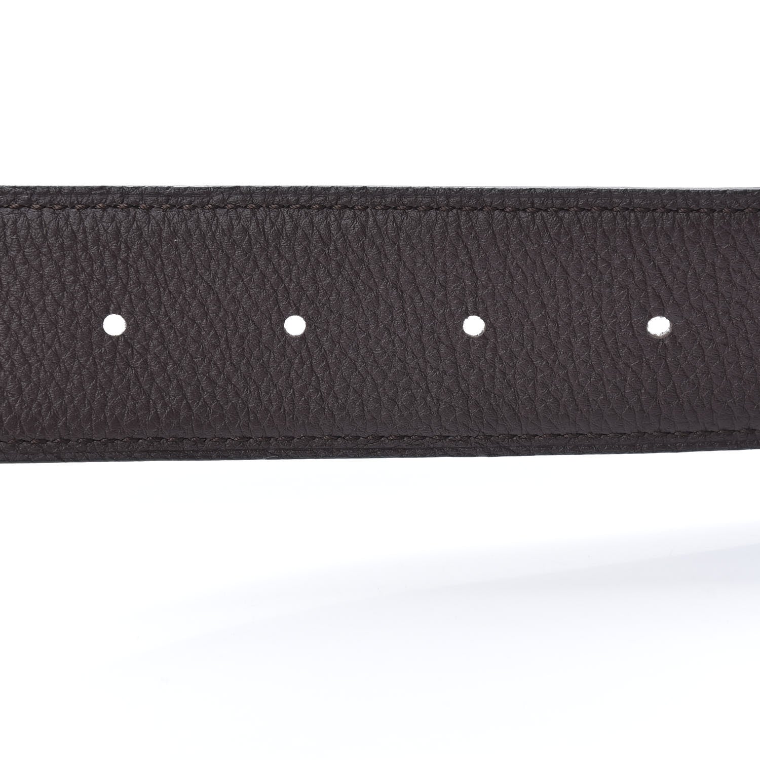 Hermes Togo Swift 42mm Constance H Belt 115 Black Chocolate 5 of 6
