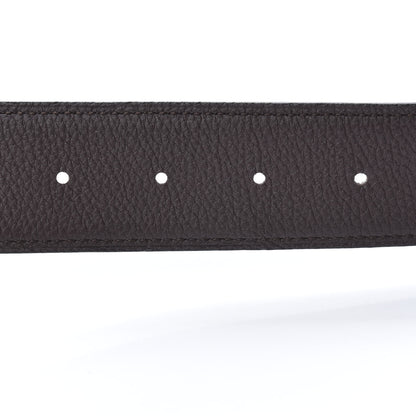 Hermes Togo Swift 42mm Constance H Belt 115 Black Chocolate 5 of 6