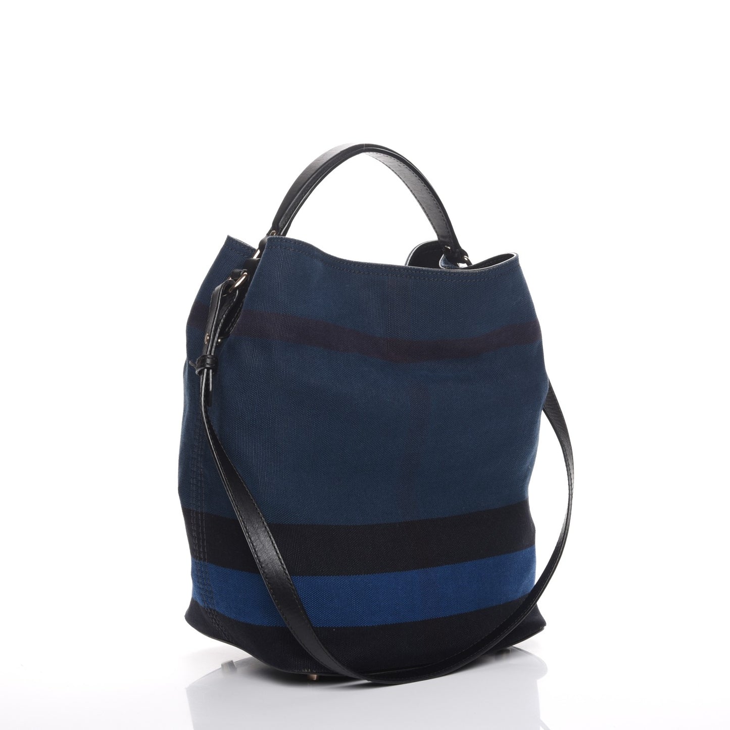 Overdyed Canvas Mega Check Medium Ashby Hobo Ultramarine Blue