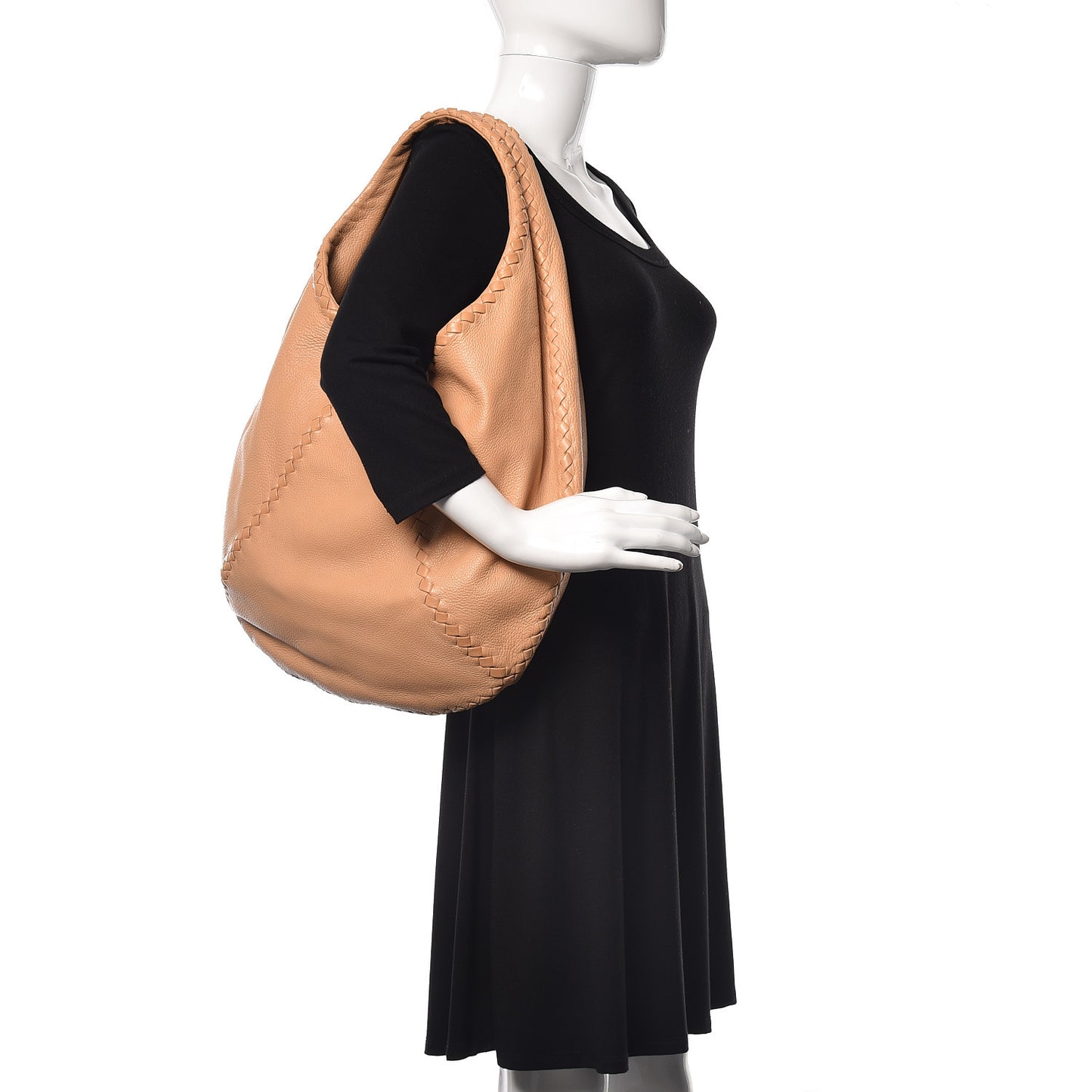 Cervo Deerskin Large Hobo Carmel