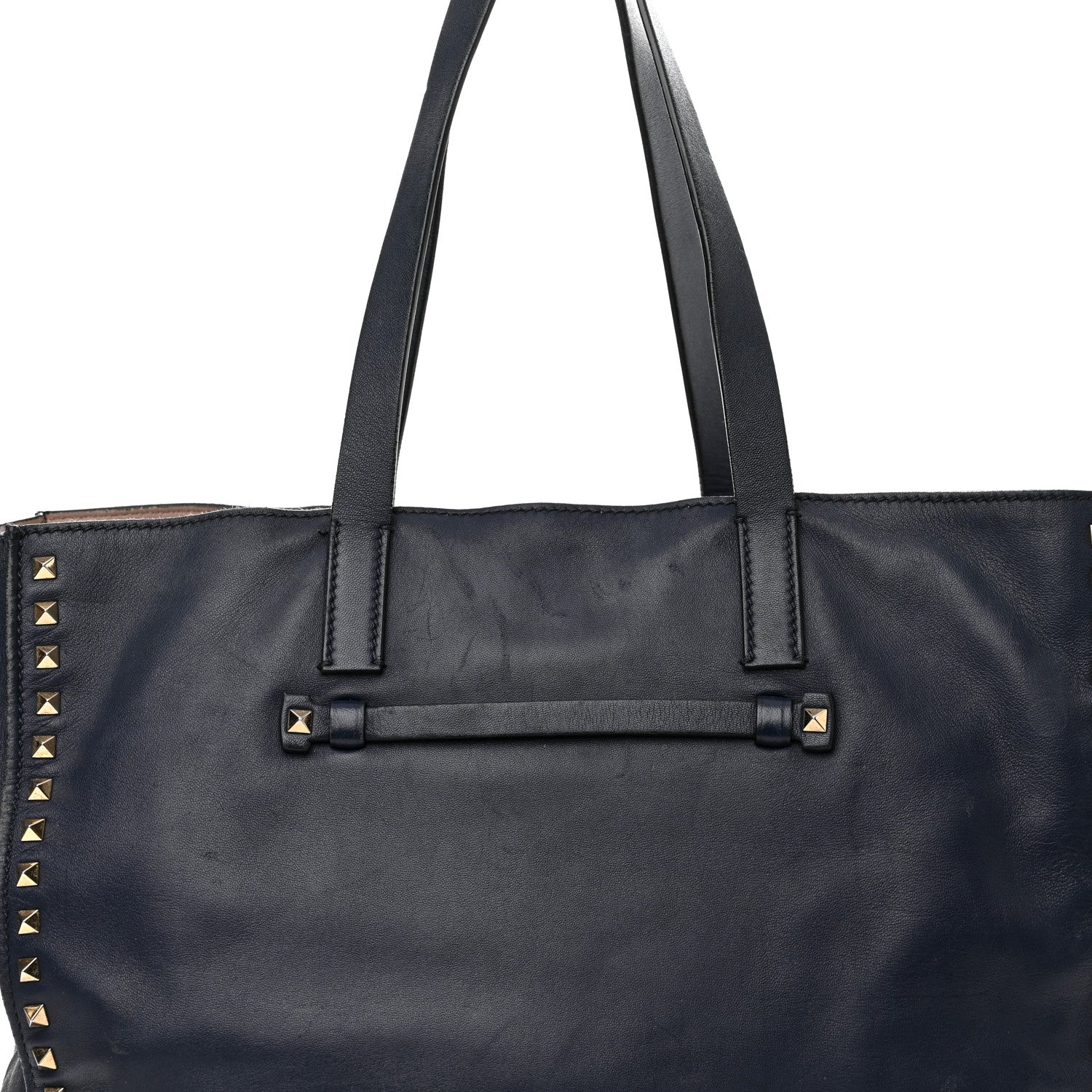 Valentino Garavani Nappa Medium Rockstud Soft Tote Marine 8 of 20
