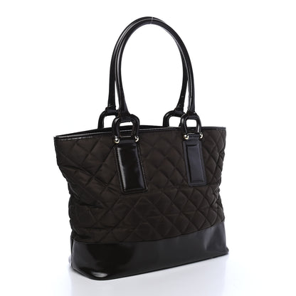 Burberry Nylon Quilted Tote Brown 2 of 9
