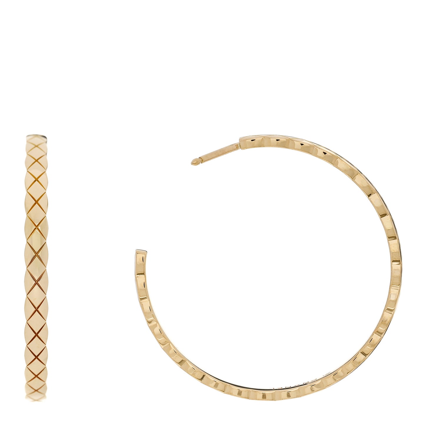 18K Yellow Gold Large Coco Crush Hoop Earrings