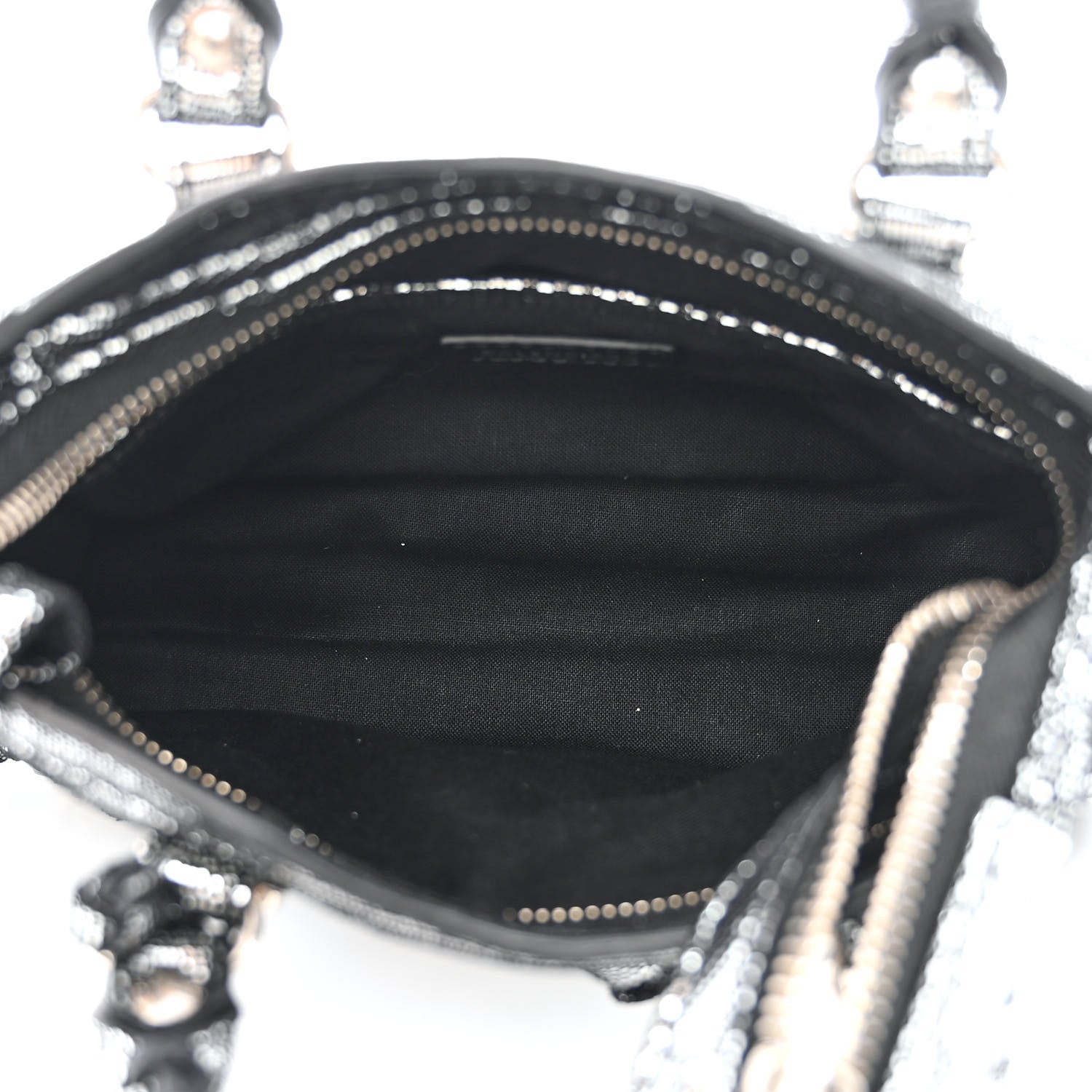 Balenciaga Metallic Calfskin Lizard Embossed Silver Metallic Edge Hardware Nano City Silver 5 of 10