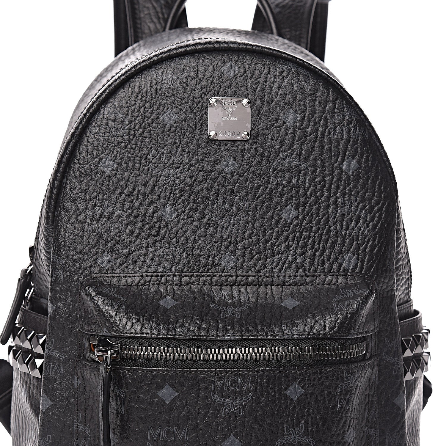 MCM Visetos Small Side Stud Stark Backpack Black 13 of 13