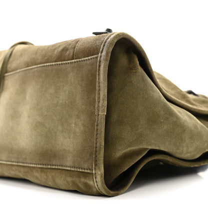 Balenciaga Waxed Suede Calfskin Classic Hardware Medium Le City Khaki 10 of 13