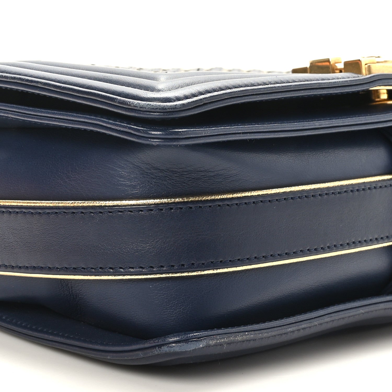 Chanel Braided Sheepskin Medium Boy Flap Navy 8 of 9