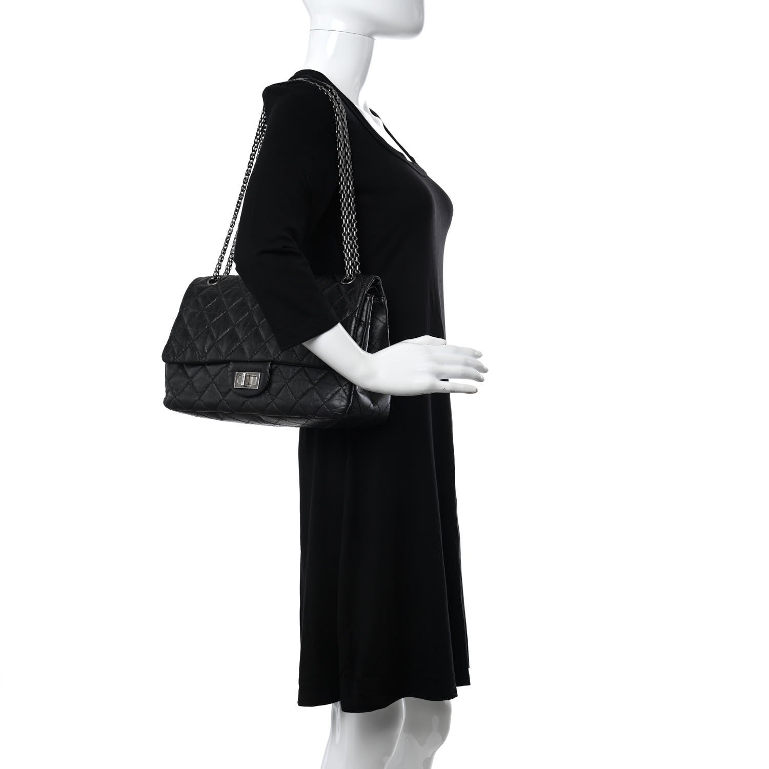 Chanel Aged Calfskin Quilted 2.55 Reissue 227 Flap Black 2 of 10