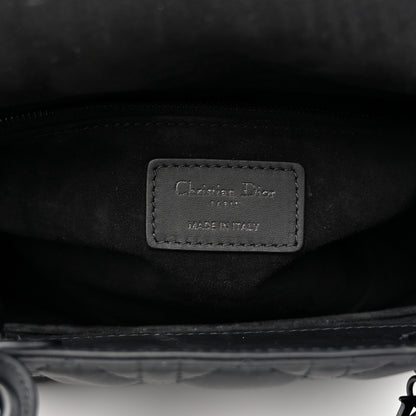 Christian Dior Ultra Matte Calfskin Cannage Medium Lady Dior Black 6 of 10