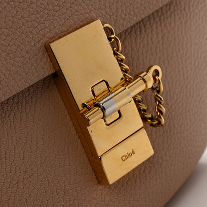 Chloe Grained Lambskin Mini Drew Shoulder Bag Cement Pink 10 of 13