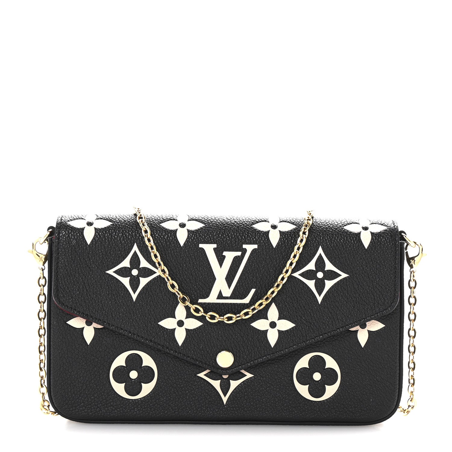 Louis Vuitton Empreinte Monogram Giant Felicie Pochette Black Beige 1 of 10