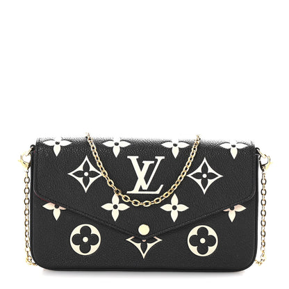 Louis Vuitton Empreinte Monogram Giant Felicie Pochette Black Beige 1 of 10