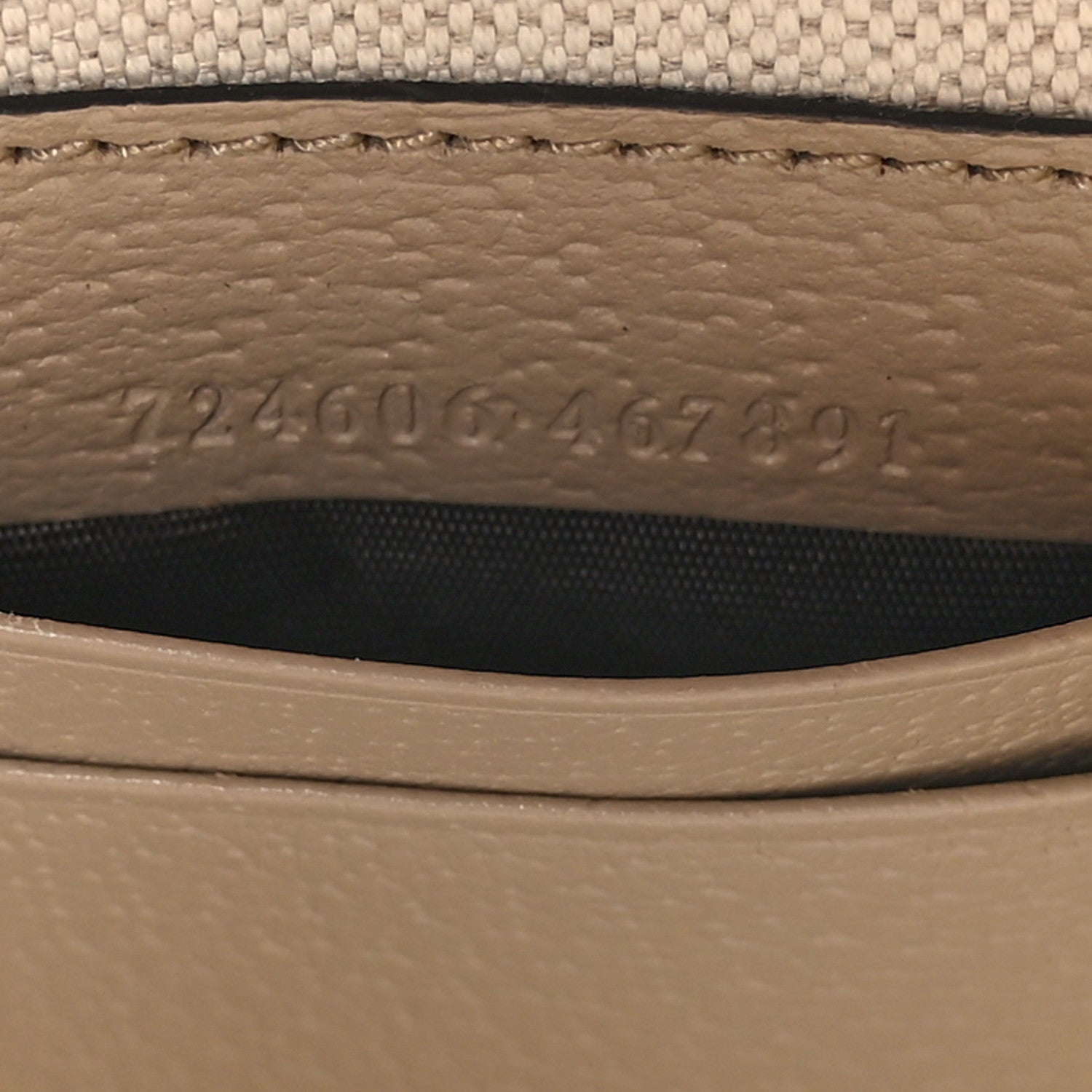 Gucci GG Supreme Monogram Textured Dollar Calfskin Web Mini Ophidia Top Handle Bowler Bag Beige Mystic White Oatmeal 5 of 10