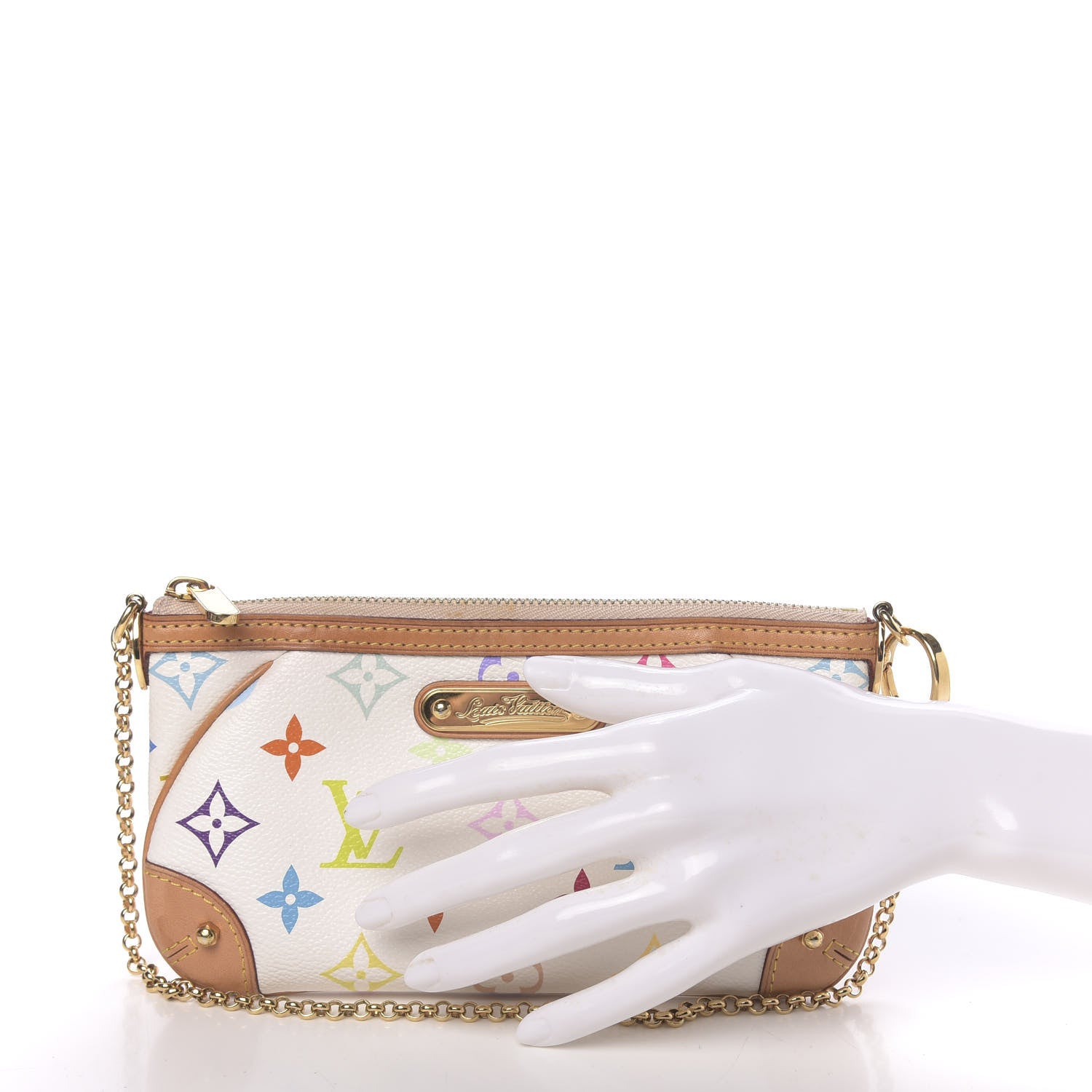 Louis Vuitton Monogram Multicolor Pochette Milla MM White 2 of 11