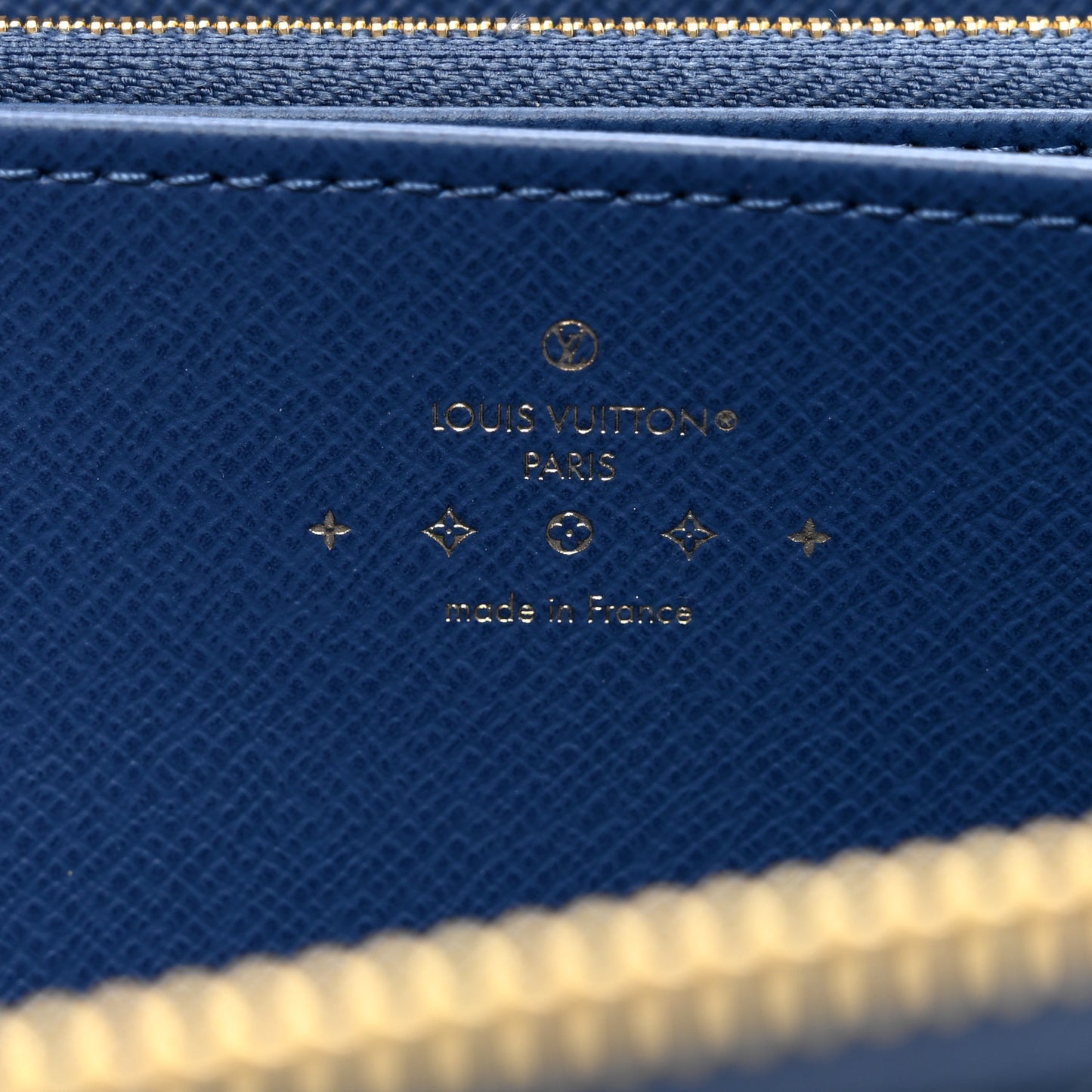 Monogram Denim Zippy Wallet NM Blue