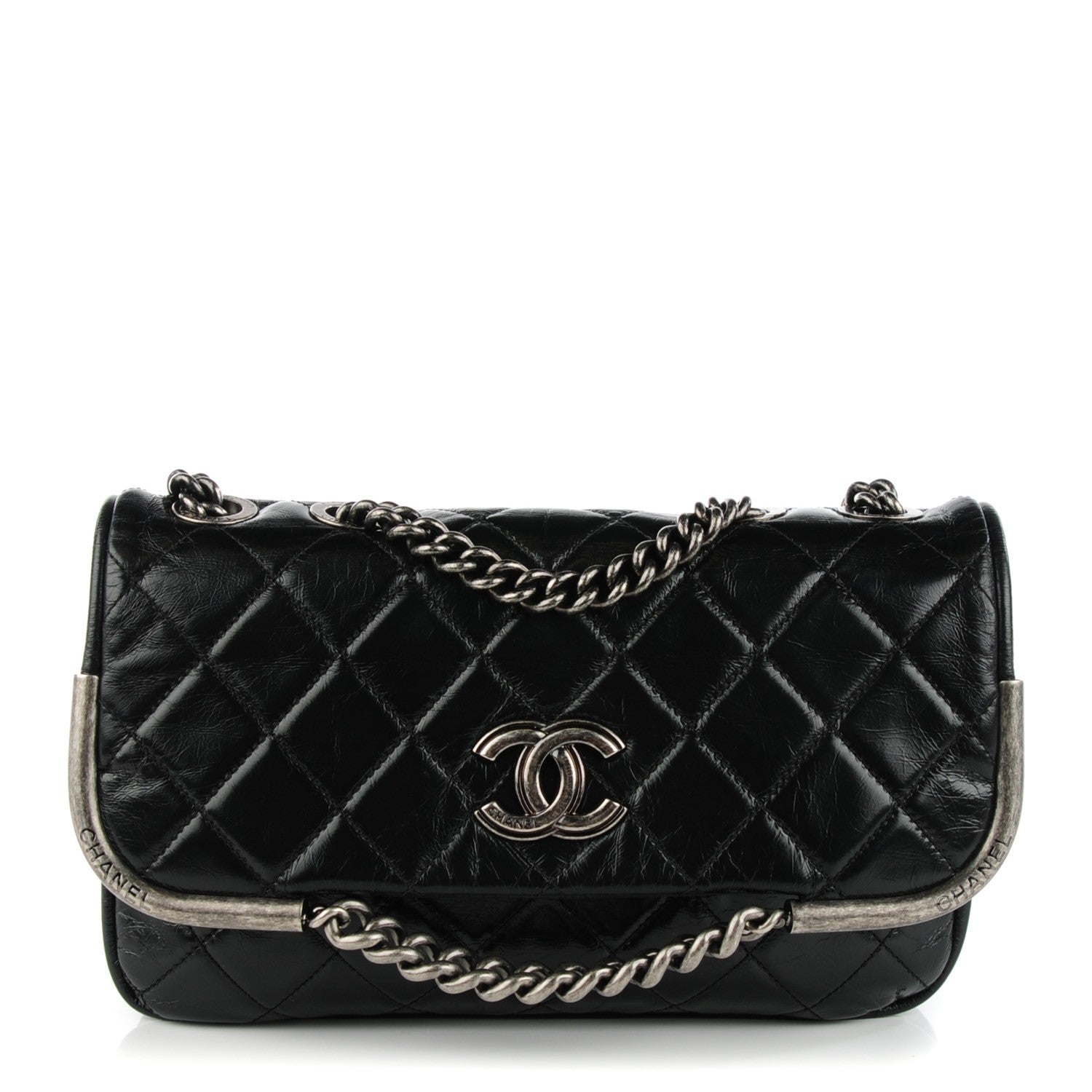 Chanel Glazed Calfskin Quilted Flap Black 1 of 7