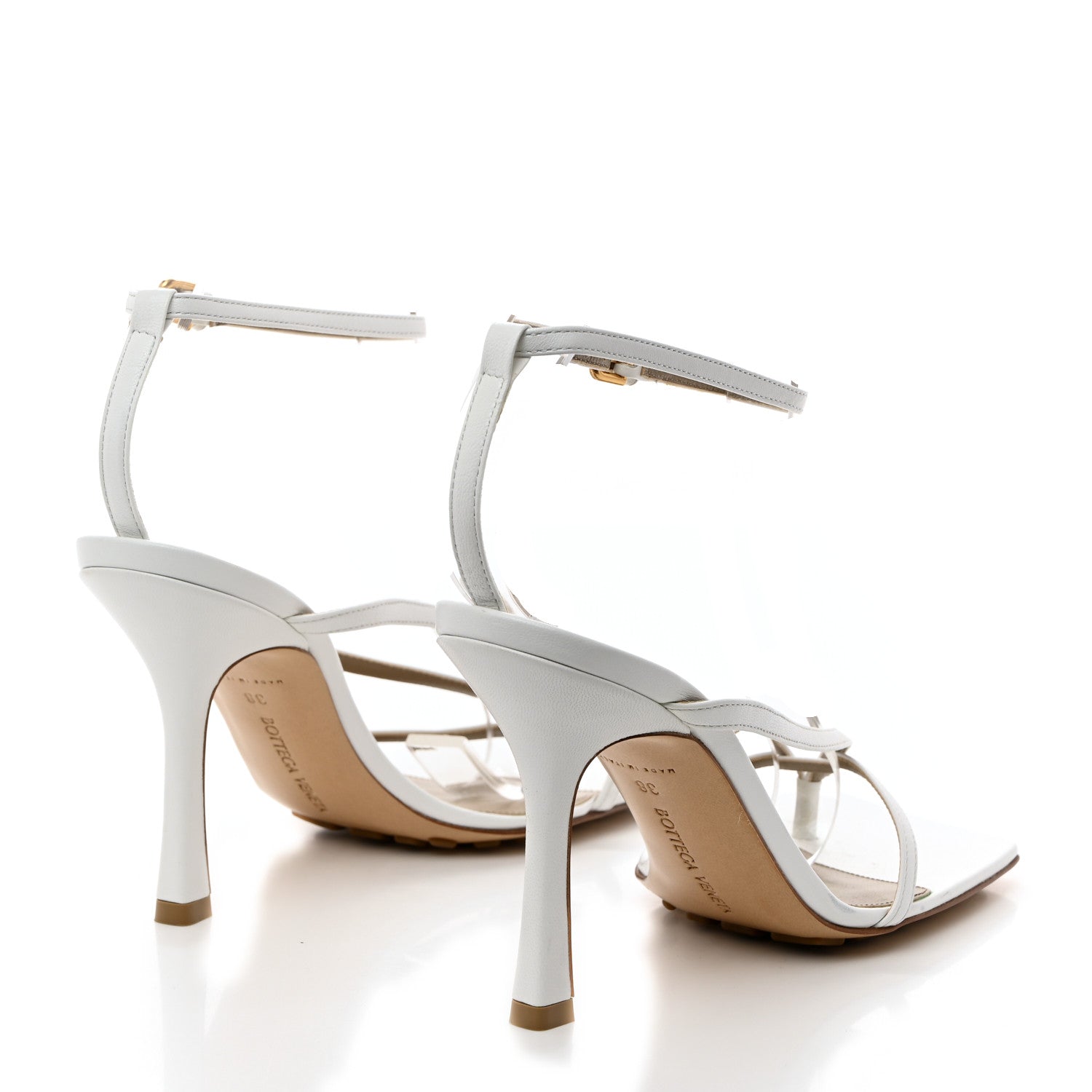 Bottega Veneta Nappa Rope Stretch Multi Strap 90mm Sandals 38 White 4 of 9
