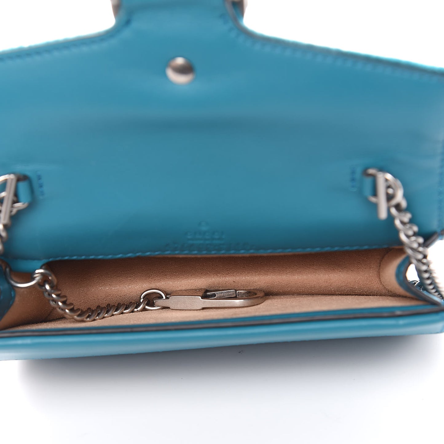 Velvet Super Mini Dionysus Shoulder Bag Pavone Cyan