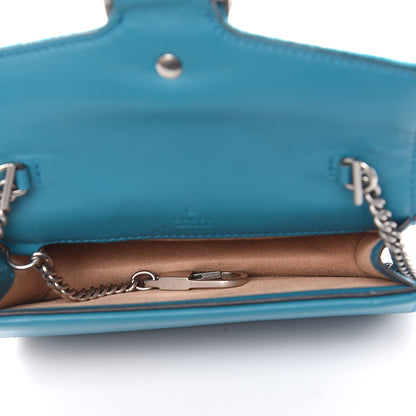 Gucci Velvet Super Mini Dionysus Shoulder Bag Pavone Cyan 5 of 9