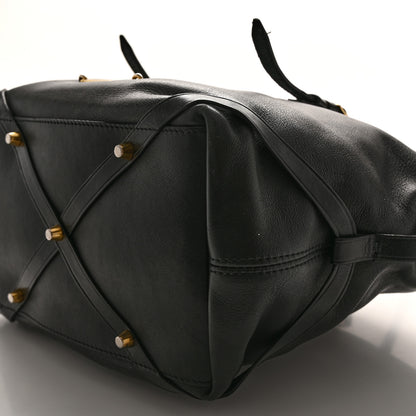 Burberry Calfskin House Check Small Salisbury Tote Black 13 of 15