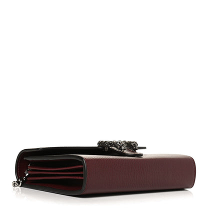 Gucci Dollar Calfskin Crystal Mini Dionysus Chain Wallet Vintage Bordeaux 4 of 10