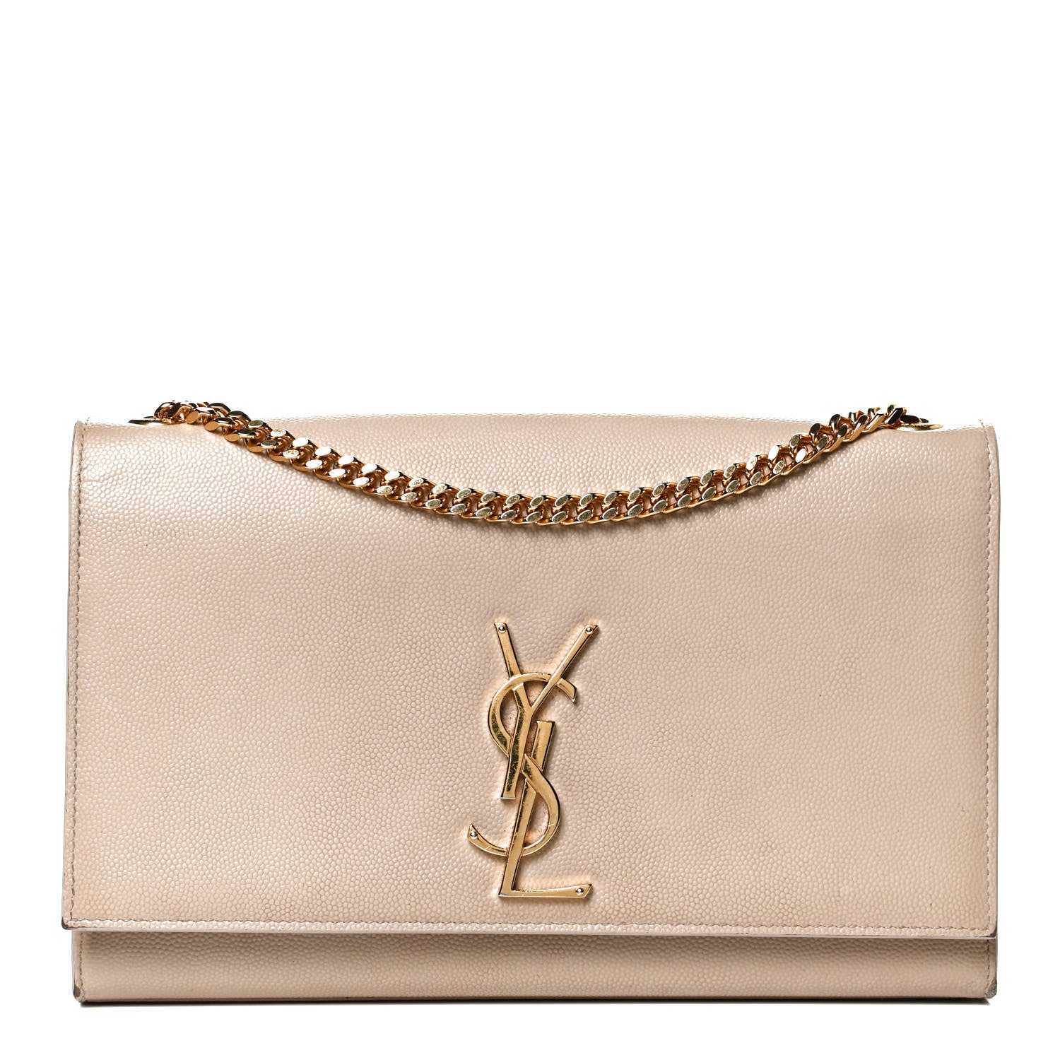 Saint Laurent Grain De Poudre Medium Monogram Kate Satchel Nude Powder 1 of 10