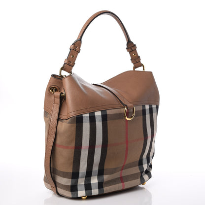 Burberry Grainy Calfskin House Check Medium Sycamore Dark Sand 3 of 10