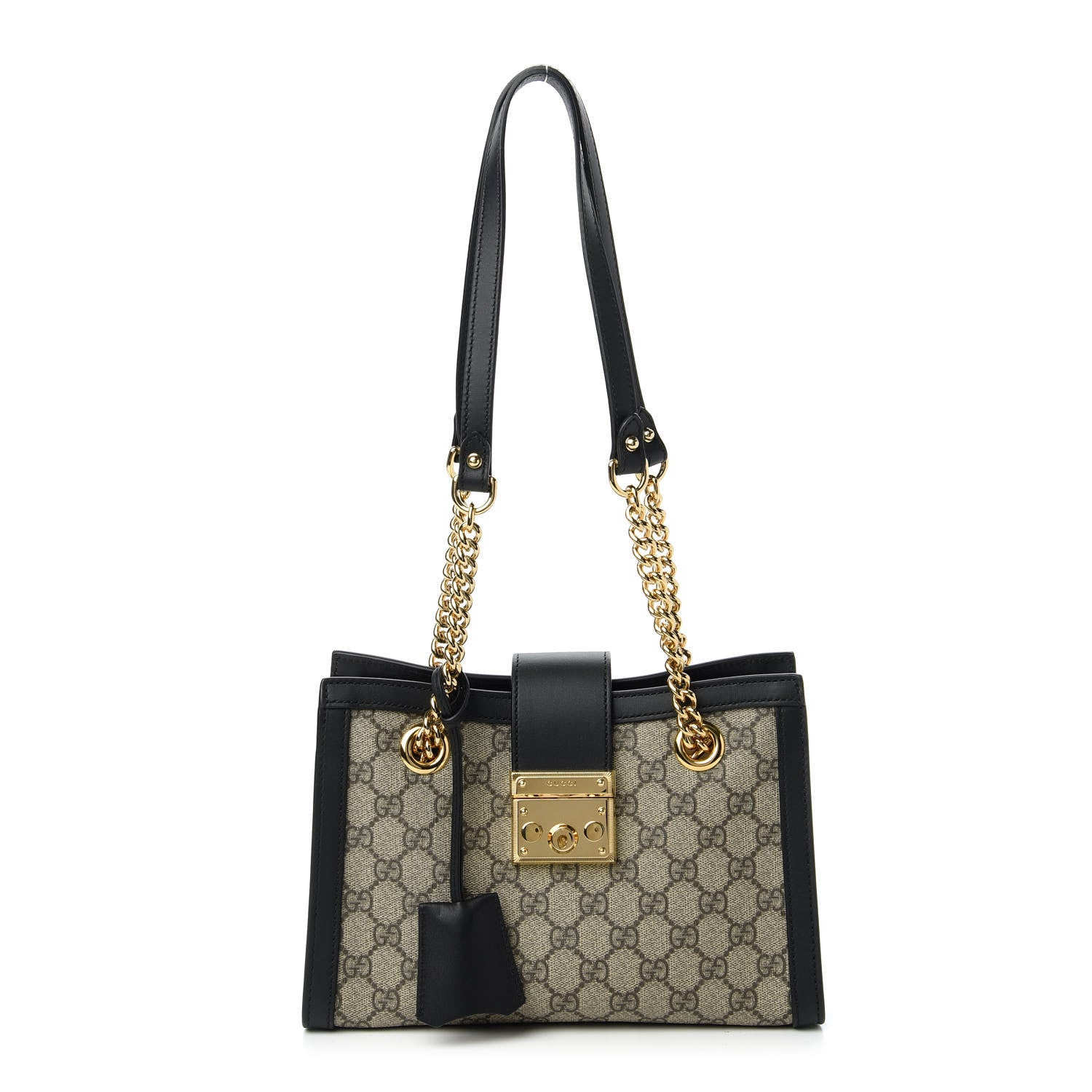 Gucci GG Supreme Monogram Small Padlock Tote Black 1 of 10