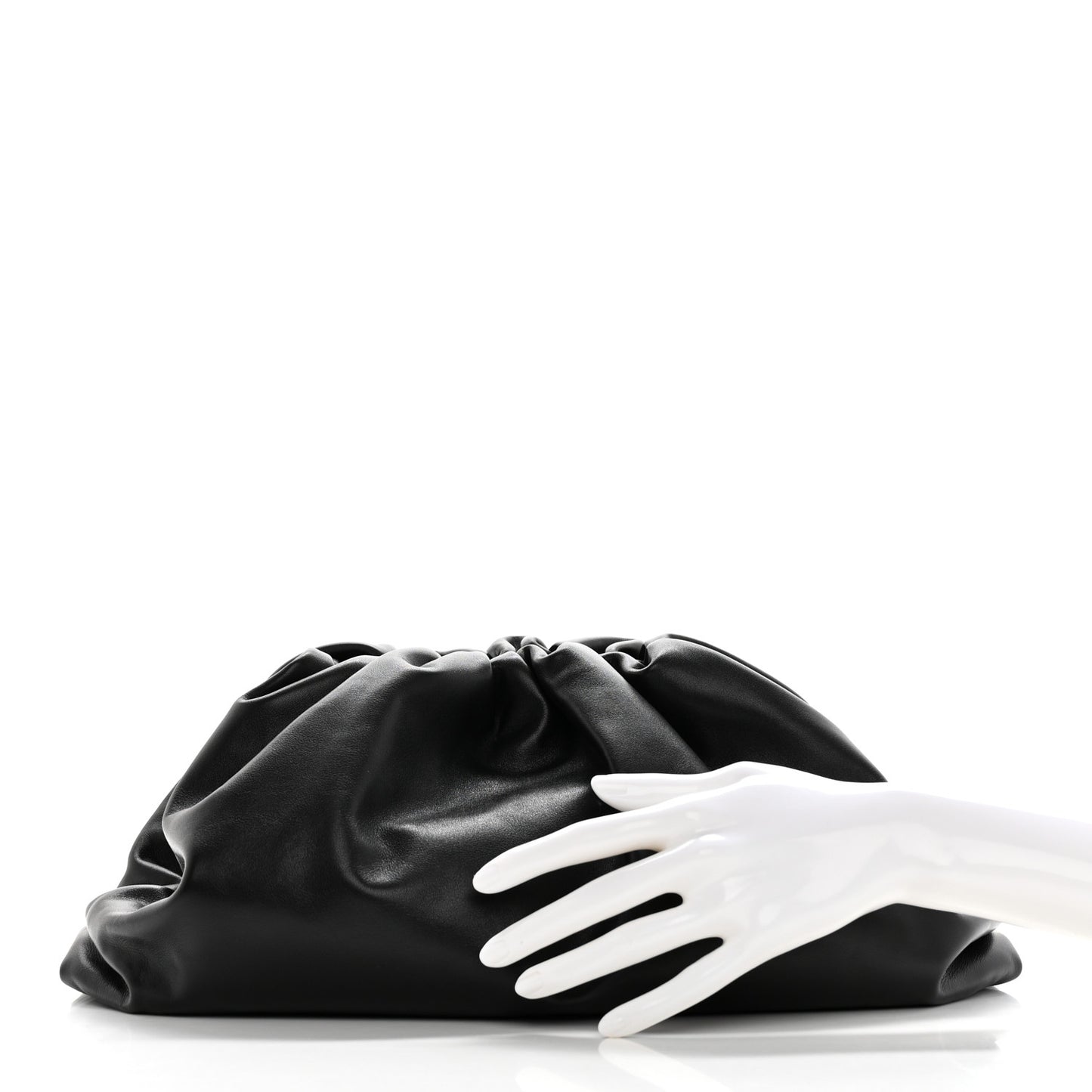 Smooth Butter Calf The Pouch Oversized Clutch Black