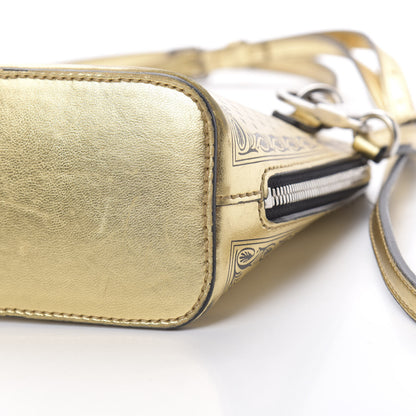 Gucci X SEGA Calfskin GUCCY Stars Mini Dome Shoulder Bag Gold 10 of 16