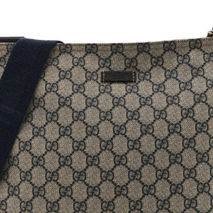 Gucci GG Plus Monogram Large Flat Messenger Bag Beige Blue 9 of 13