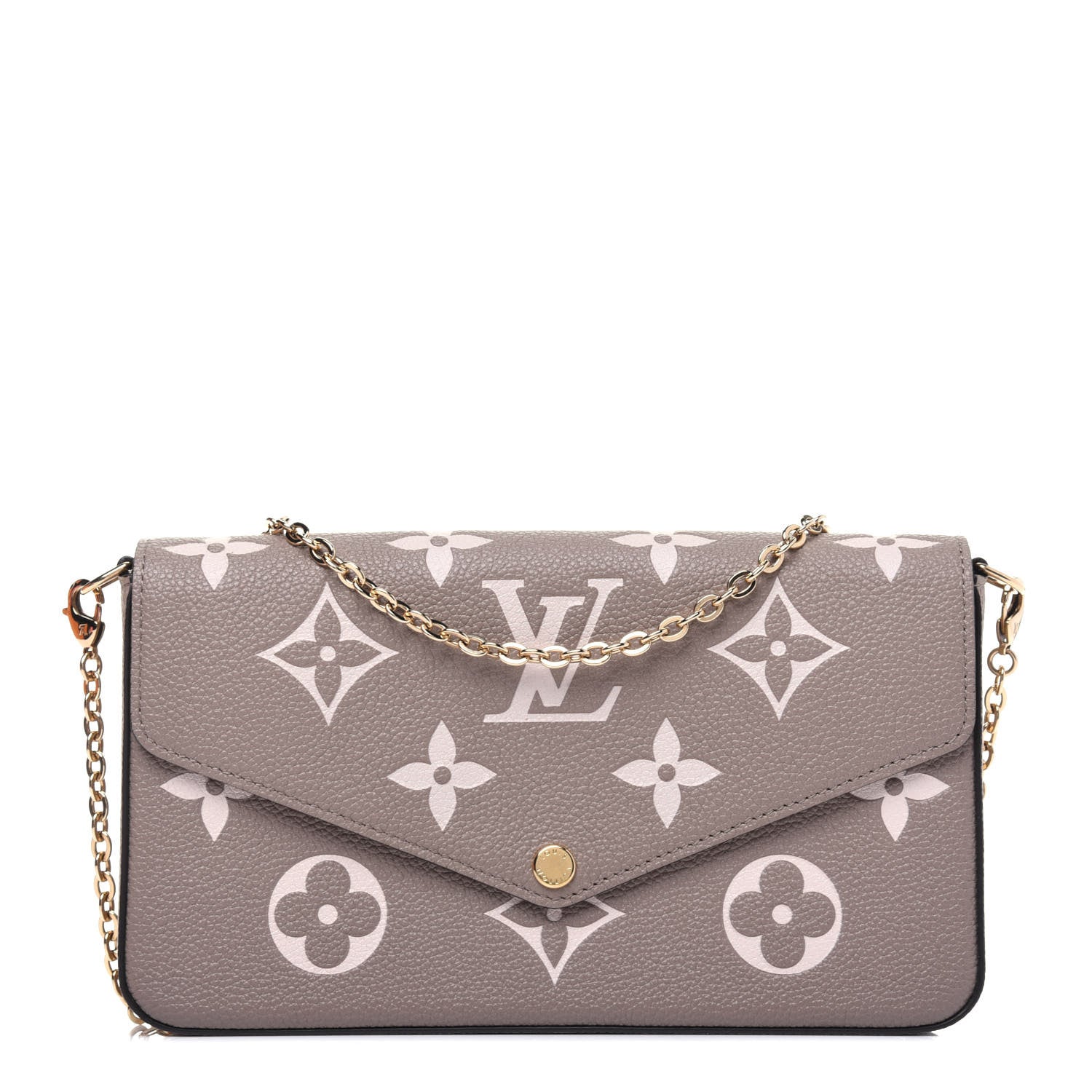 Louis Vuitton Empreinte Monogram Giant Felicie Pochette Tourterelle Creme 1 of 11