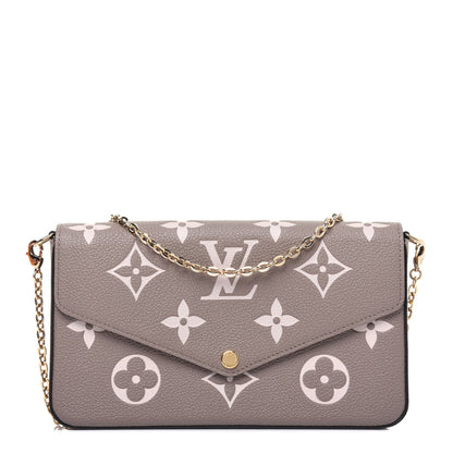 Louis Vuitton Empreinte Monogram Giant Felicie Pochette Tourterelle Creme 1 of 11