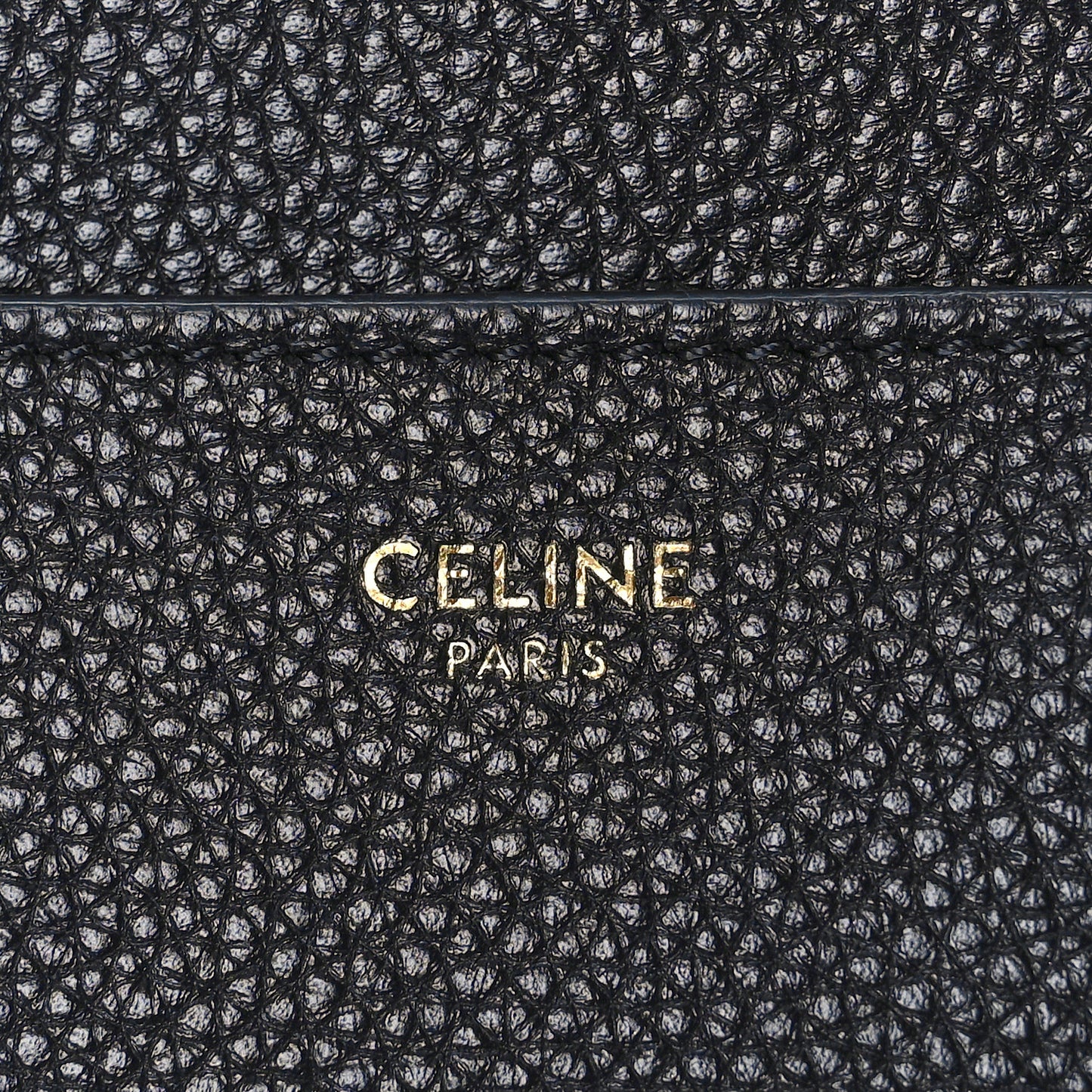 Grained Calfskin Small 16 Top Handle Bag Black