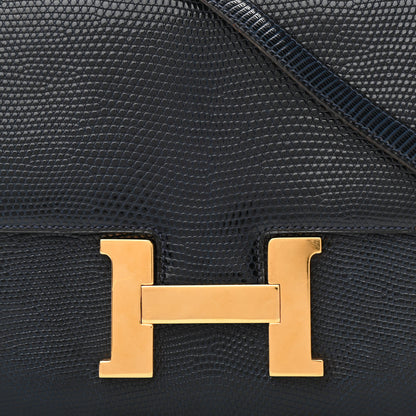 Hermes Lizard Constance 23 Bleu Marine 7 of 16