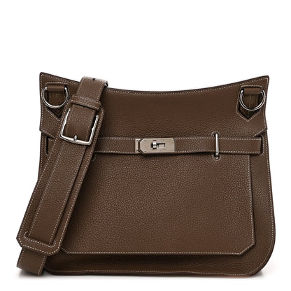 Hermes Taurillon Clemence Jypsiere 34 Etoupe 1 of 12
