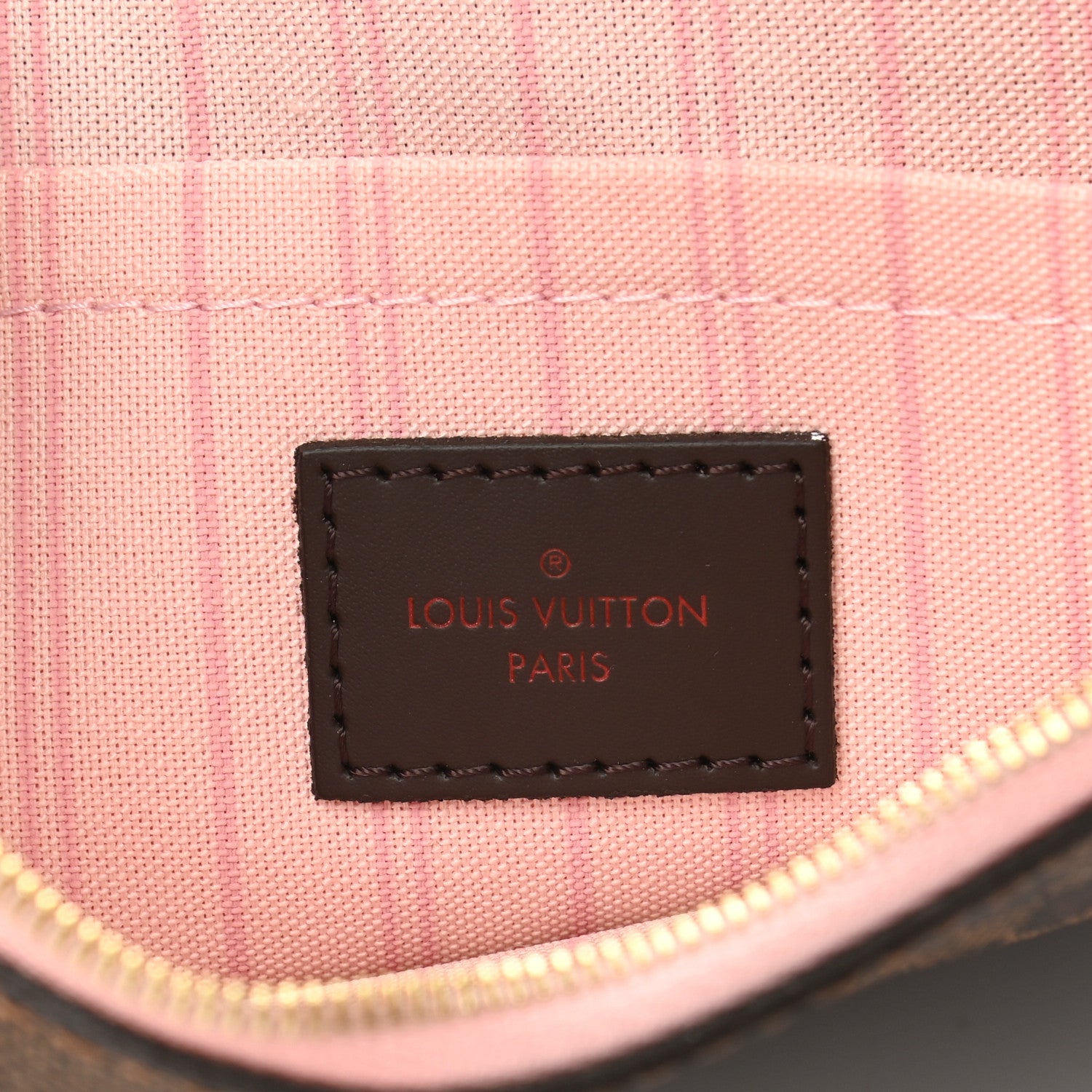 Louis Vuitton Damier Ebene Neverfull MM GM Pochette Rose Ballerine 6 of 6