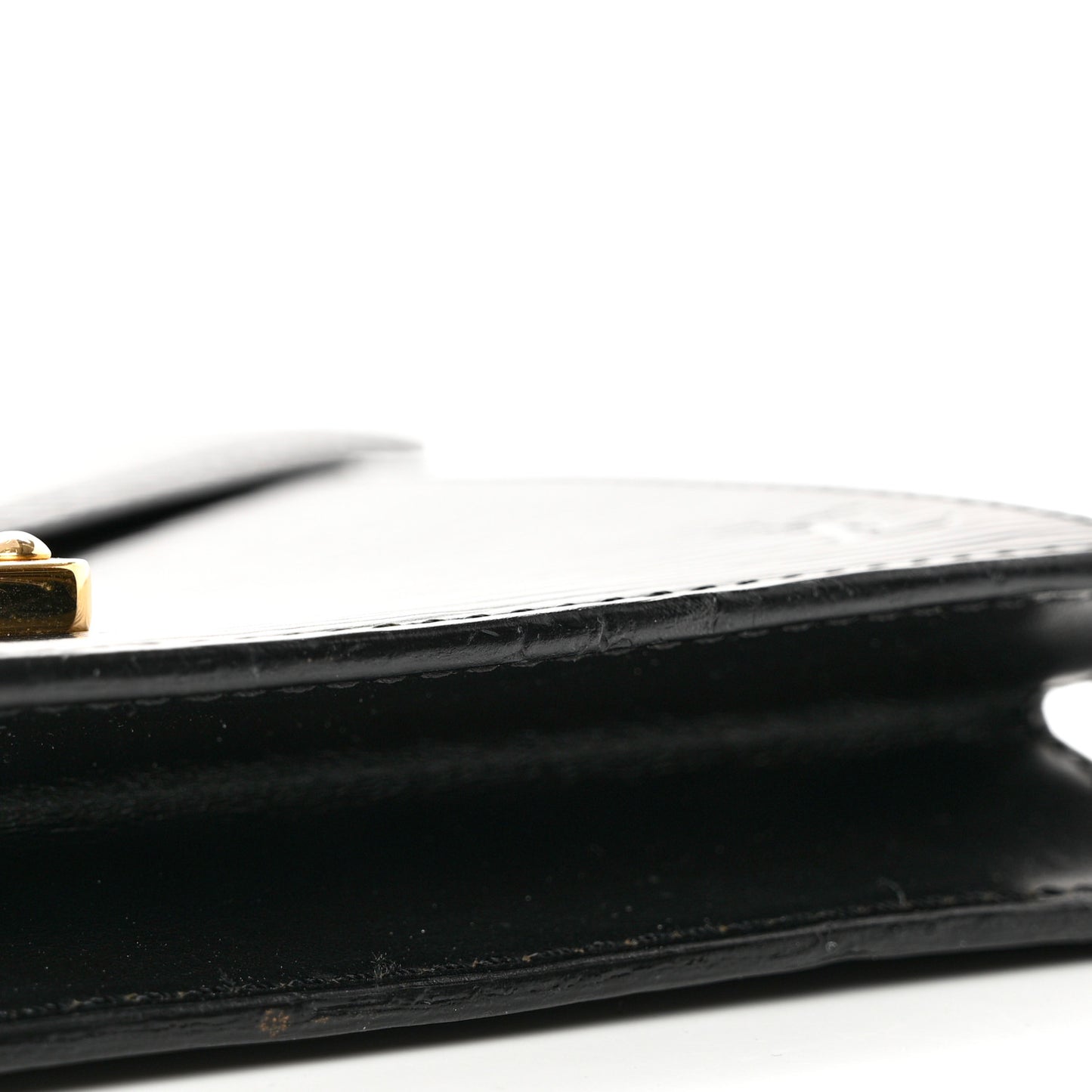 Epi Pochette Sellier Dragonne Clutch Black