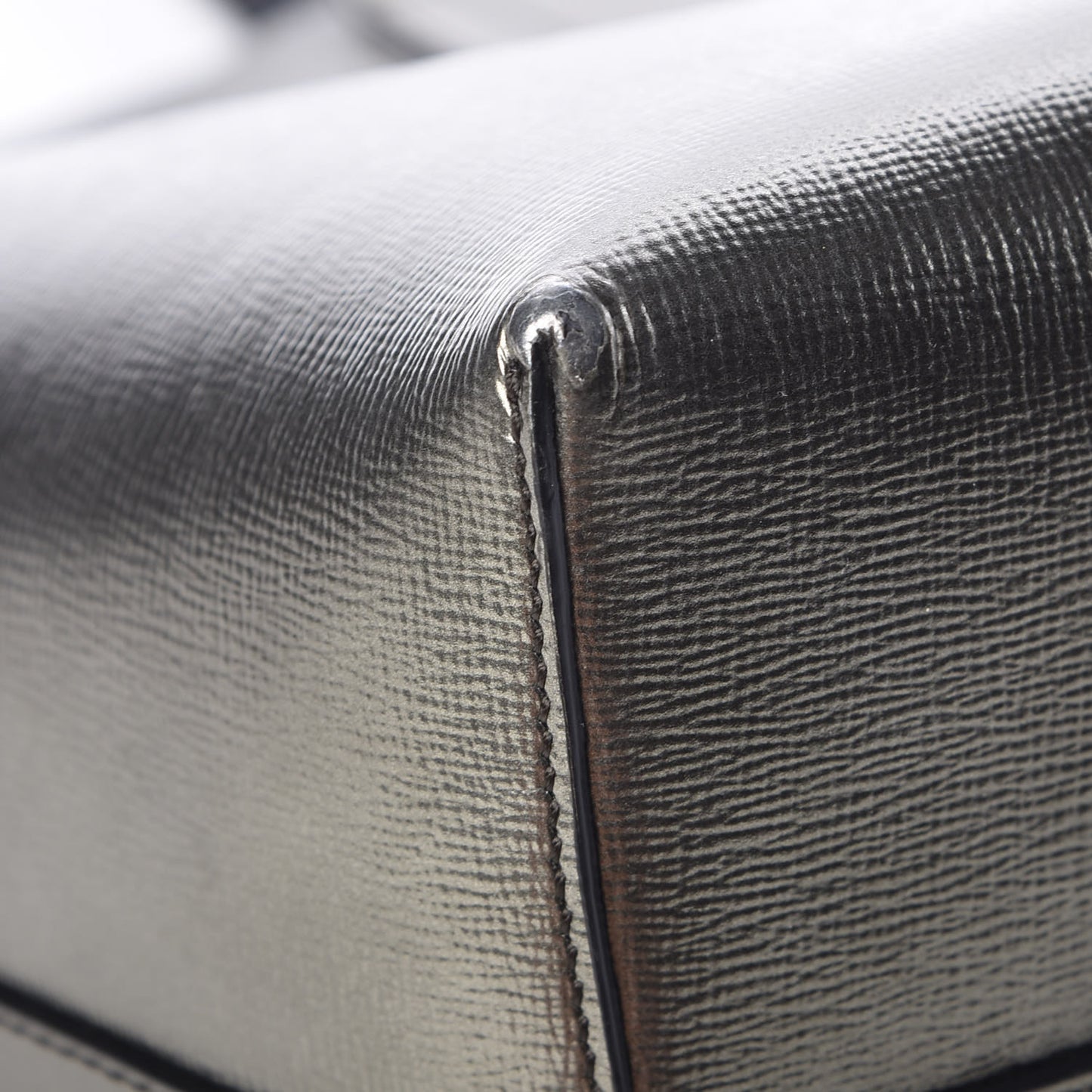 Laminated Calfskin Medium T Tote Anthracite